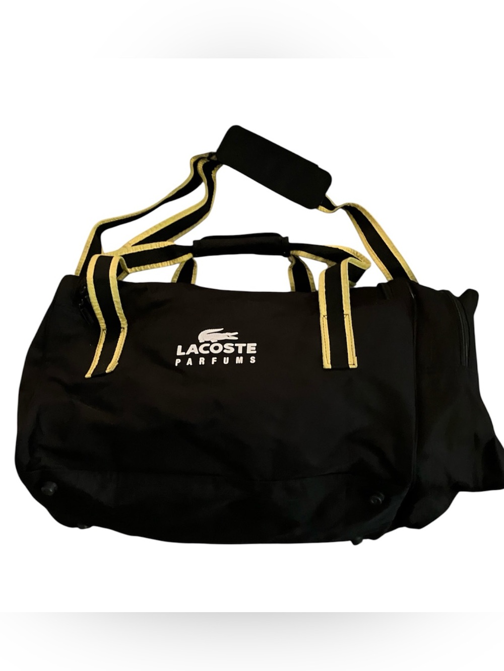 LIKE NEW! LACOSTE PARFUMS CHALLENGE SPORT DUFFEL BAG TRAVEL WEEKENDER